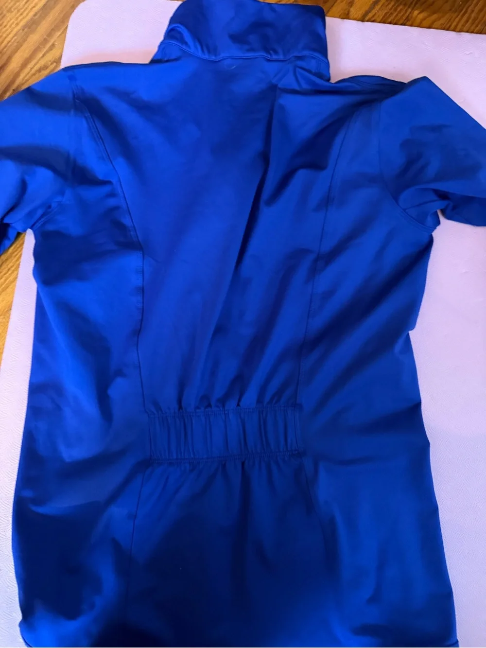 Nike Blue Full-Zip Track Jacket with White Swoosh